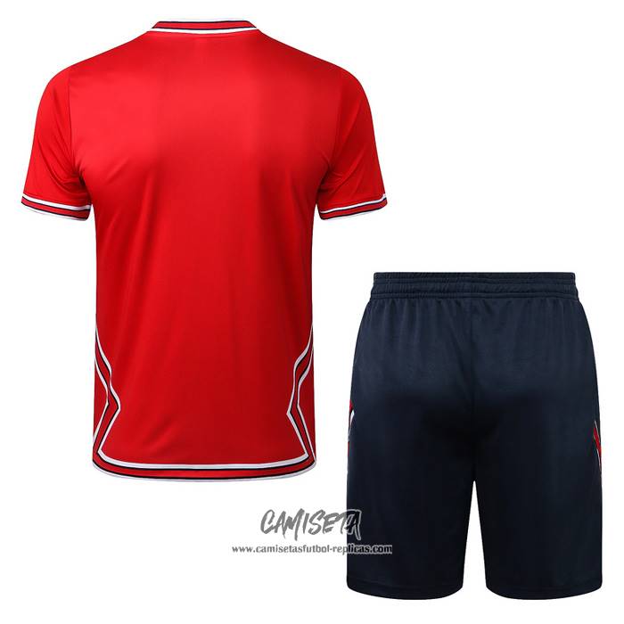 Chandal del Paris Saint-Germain Jordan 2022-2023 Manga Corta Rojo - Pantalon Corto
